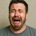 Man crying funny