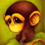 sad baby monkey