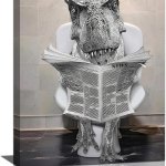 dinosaur on toilet meme