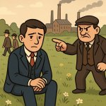 Unrest and blaming preindustrial comic