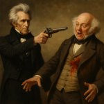 Andrew Jackson shooting Martin Van Buren