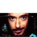 tony stark face in suit