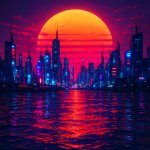 sunset in the water meme