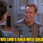 That's Gold Jerry  | THIS LINK'S GOLD WES! GOLD! | image tagged in that's gold jerry | made w/ Imgflip meme maker