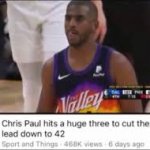 Chris Paul hits a huge three to cut the led down to 42