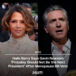 Halle Berry vs. Gavin Newsom meme