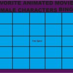Favorite Animated Movie Female Characters Bingo meme