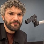 robot shooting person meme