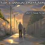 Zenction's announcement template meme