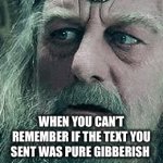 Dyehamsuhsnsjdsb | WHEN YOU CAN’T REMEMBER IF THE TEXT YOU SENT WAS PURE GIBBERISH | image tagged in gifs,funny | made w/ Imgflip video-to-gif maker