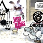 Ubisoft in a nutshell | image tagged in milking the cow,ubisoft,rabbids,just dance,assassins creed,tom clancy | made w/ Imgflip meme maker