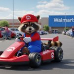 Mario raccoon at Walmart