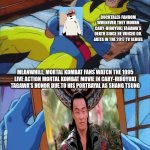 Wolverine Remember | DUCKTALES FANDOM WHENEVER THEY MOURN CARY-HIROYUKI TAGAWA'S DEATH SINCE HE VOICED DR. AKITA IN THE 2017 TV SERIES; MEANWHILE, MORTAL KOMBAT FANS WATCH THE 1995 LIVE ACTION MORTAL KOMBAT MOVIE IN CARY-HIROYUKI TAGAWA'S HONOR DUE TO HIS PORTRAYAL AS SHANG TSUNG | image tagged in wolverine remember,funeral,mortal kombat,ducktales | made w/ Imgflip meme maker