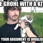 Dave Grohl with a kitten