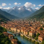 A city in the mountains