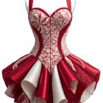 Red and White Peppermint Dress