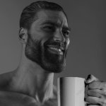 Gigachad with coffee-mug