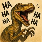 Velociraptor laughing Hysterically