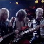 Judas Priest headbanging in unison GIF Template