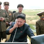 Kim Jong on the phone