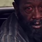Black guy crying in car