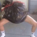 Trash bag with legs