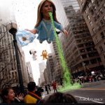 Melania changing Donnie's diaper float