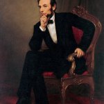 Lincoln sitting