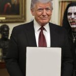 Donald Trump Lucifer Devil Oval Office White House blank sign