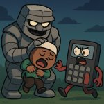 sneaky golem kidnapping tung tung sahur while a Diddy blud calcu