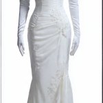 Beautiful White Holiday Dress With Gloves