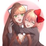 Monika + Sayori Duo Template template