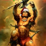 King Kull celebrates Christmas | Season's Beatings! | image tagged in king kull ken kelly,barbarian | made w/ Imgflip meme maker