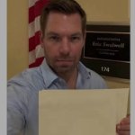 Eric Swalwell sign cardboard