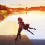 Anime running hug GIF Template
