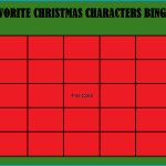 favorite christmas characters bingo