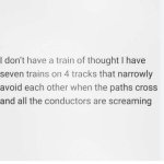 Seven Trains of thought meme