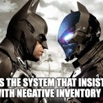 Accountant vs. ERP Stand Off | ME VS THE SYSTEM THAT INSISTS AN ITEM WITH NEGATIVE INVENTORY IS FINE. | image tagged in stare contest | made w/ Imgflip meme maker