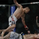 Knockout guy cheering