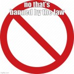 Banned | no that's banned by the law | image tagged in banned | made w/ Imgflip meme maker