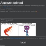 A gift for @Krillpo | Account deleted; 13/12/2025; Dandy's world is not Cringe So Just Sybau 🥀; Ragebait; Log out | image tagged in roblox ban,banned,deleted,ragebait,dandy's world,anti dandy's world | made w/ Imgflip meme maker