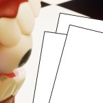 Caine looking at Chinese papers