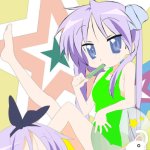 Kagami Hiiragi is so cute when she wears her neon green swimsuit