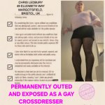 Outed and exposed as a gay crossdresser, on all social media pla