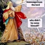 Why didn't God come Himself