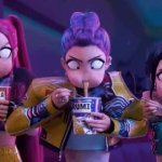 POV ninth grade girls eating Ramen GIF Template