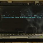 Damaged smoking laptop