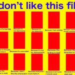 I don't like this film
