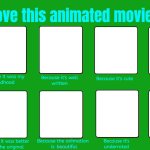 I love this animated movie meme