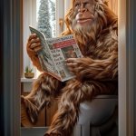 Sasquatch Bigfoot yeti toilet